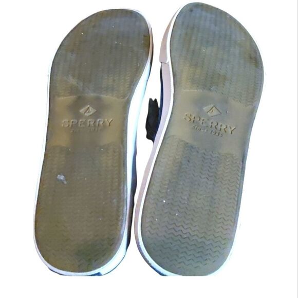 Sperry Charcoal Gray Canvas Low Top Sneakers - Picture 7 of 9